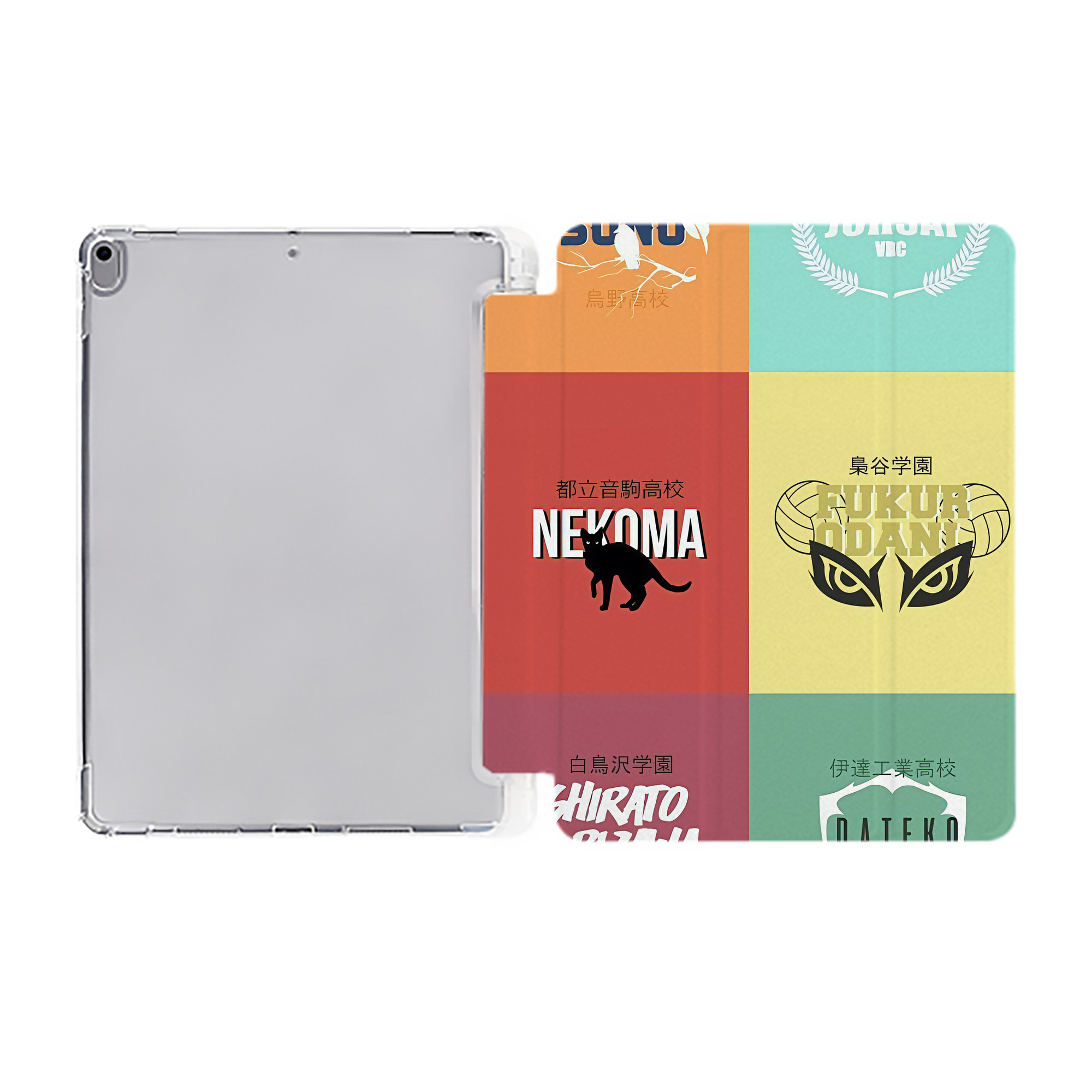 （画像用） ハイキュー!! Haikyu!! IPad ケース ペン収納付き 三つ折りスタンド PUレザー×シリコン 対応機種9.5/10.5/10.9インチ
